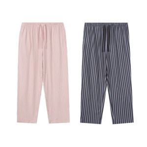 [애니바디] 공용 피치기모 9부 파자마 바지-스트라이프 ANLB25W43_7358