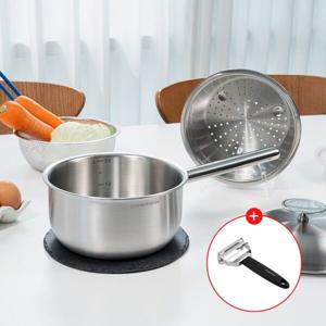 [쉐프윈] [롯데 단독 사은품 증정]  304STS 올인원 스마트쿠커 이유식 작은 냄비 18cm