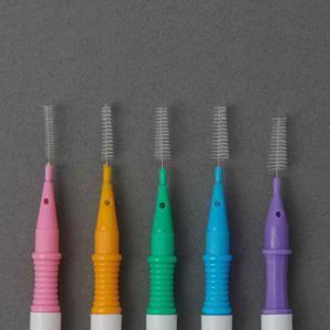 덴바이오 하이안 치간칫솔 100개 일회용 대용량 파우치형 이사이 칫솔 어금니