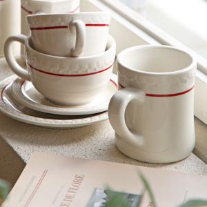 시라쿠스 쉐난고 카디날 빈티지 카페 커피 선물 오목머그 400ml