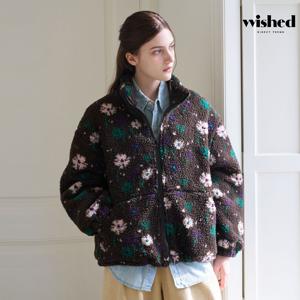 플라워 양털 플리스 집업 하이넥 자켓 (WICDJK006)