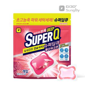 캡슐세제 플라워코튼 100개입 대용량 고농축 세탁세제 드럼 일반 겸용