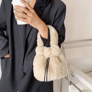 페이크 퍼 복조리 버킷백 토트백 핸드백 여성 가방 7컬러