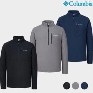 컬럼비아 남성 기본 솔리드 3컬러 하프 집업 플리스 티셔츠 편안한 등산복 XO6410