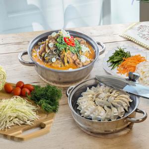 (특허출원) 아비스 스텐 채칼 겸용 2단 찜냄비 28cm