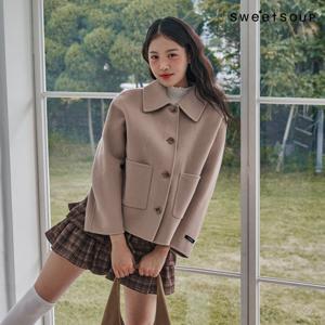 아웃 포켓 하프 핸드메이드 코트(WBAHCF1)