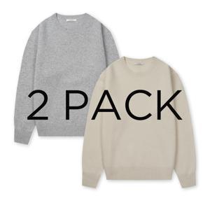 [2PACK] 쉐기독 엑스트라파인 메리노울100 소프트 라운드니트_9color