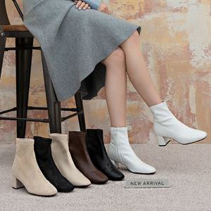 쫀쫀핏 찐예쁨 삭스 스판 앵클부츠 3.6.7cm