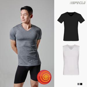 [3종세트] 남성 노라인 심리스 기모 반팔티/머슬티 남자이너티 3종세트