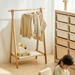 한샘 키즈 원목 행거 선반형