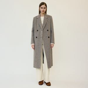 나이스클랍 베이직핏 더블버튼 롱 기장 핸드메이드 코트 A254MWC955