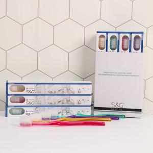 [S&G dental] 국산 치과칫솔 성인 이중모 일반 12개입 (색상혼합)