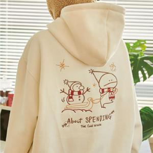 [기모] Winter Hoooly 자수 후드