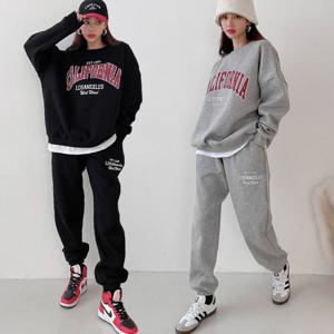 기모 캘리포니아 이너 조거 트레이닝 세트 애슬레저룩