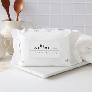 [시치미 쓱] 아기물티슈 50gsm 화이트 리필형 100매 x 10팩