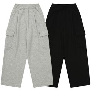 소이 주니어 겨울옷 남자 여자 원턱 카고 와이드 기모바지 남여아 데일리 통 25W5204