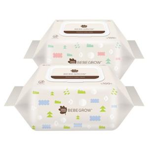 [유한킴벌리] 베베그로우 물티슈 캡형100매x10