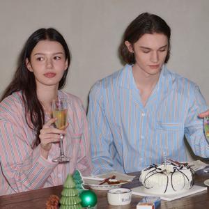 [오프아워] 커플/패밀리 긴팔 파자마 홈웨어 잠옷