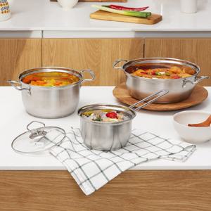 [키친플래그] 스테인레스 304 냄비 3종 세트