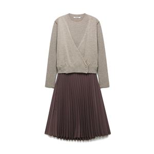 나이스클랍 레이어드 니트+주름원피스  A244PWO904