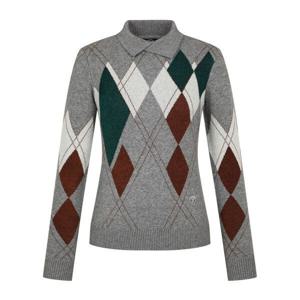 [모다아울렛][팬텀]여성 아가일 패턴 카라 니트 티셔츠 MG_US 울산점