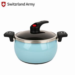 스위칠랜드아미 IH 저압냄비 저압 압력솥 찜냄비 압력밥솥 인덕션겸용 7L 스카이블루/크림화이트