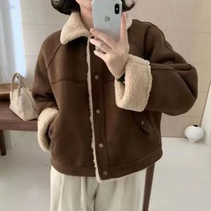 아이엔-양털무스탕   무스탕점퍼 뽀글이 양털 점퍼