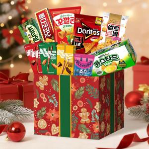 [삼성월렛전용] 크리스마스 스낵10종 선물세트(카스타드,빼빼로,씨리얼,꼬깔콘 등)+크리스마스 가랜드증정