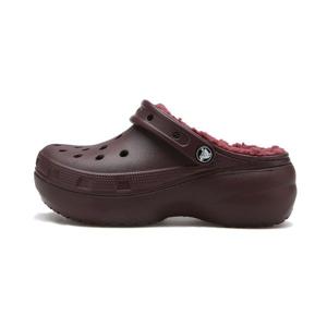 [크록스]클래식 플랫폼 라인드 클로그 우먼 털 방한화 샌들 207938_6WD