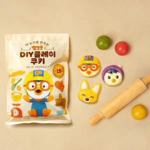 [본사직영] 뽀로로 천연색소 DIY 클레이쿠키 과자만들기 세트