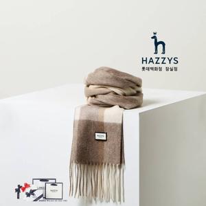 [겨울필수템]HIMU4F221I2_여성 베이지 체크 캐시미어혼방 머플러