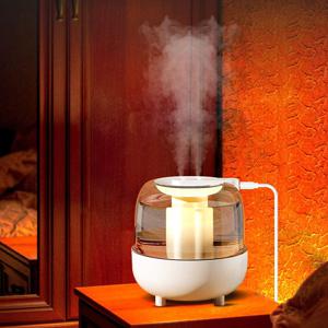 에어탱크 대용량 가습기 LED 무드등 듀얼 저소음 가습기 4L