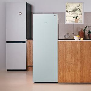 [10%다운로드쿠폰] 풀무원 김치냉장고 148L 스탠드형 김치간 글라스 라이트그레이 KS148EG1GX3