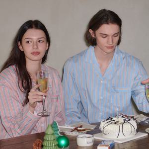 [오프아워] 커플/패밀리 긴팔 파자마 홈웨어 잠옷