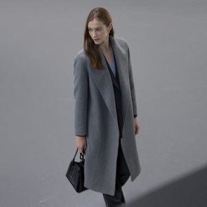 더아이잗  캐시미어 벨티드 숄 칼라 핸드메이드 코트 IRCM0CT758