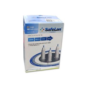 세이프란 사혈기 란셋/니들 30G 1갑 채혈기 자동/수동