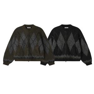 [UNISEX]울아가일니트집업 /크롭 골덴 퍼자켓 경량패딩 양털 패딩 니트 가디건 노르딕 기모 후리스바지