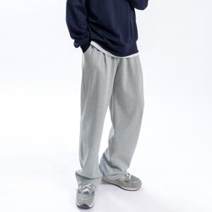 [26~35][2컬러] AI1346 통 넓은 원턱 와이드 빅사이즈 스웻 팬츠 봄 가을 트레이닝 스트링 조거 밴딩 바지