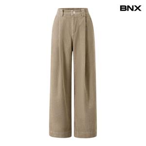 코듀로이 뒷 밴딩 핀턱 롱 팬츠 (BX4PT004L0)