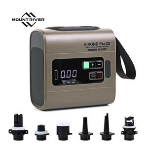 마운트리버 에어원 프로 22 에어펌프 초강력 무선 전동펌프 에어텐트 보트 사용