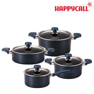 [본사직영] HC해피콜 클래식 다이아몬드 냄비 4종 세트 (18편,20양,24전,24곰)