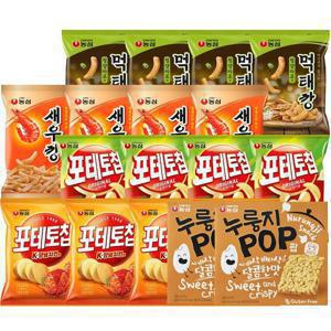 농심 누룽지팝/새우깡/포테토칩K양념치킨/자갈치 4+4+4