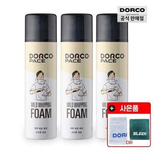 도루코 페이스 마일드 휘핑 쉐이빙폼 대용량 250mlx3개 + 증정 수건1개(랜덤발송)