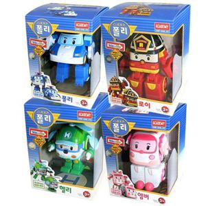 로보카폴리 변신로봇(4인치) 4종세트(폴리+로이+엠버+헬리)