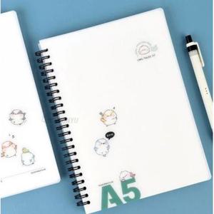 0 [유진스토어] 쓰임앤끌림 오목눈이 A5 PP 하드커버 스프링노트 8mm 90매 32절 유선 줄노트 858-01 3.0