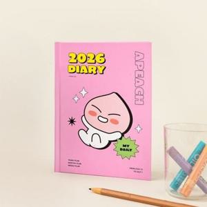서락 카카오 2026 날짜형 양장 다이어리 어피치  예쁜다이어리 교무수첩 기업다이어리
