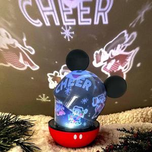 [디즈니정품] LED 미키마우스 빔 프로젝터 뮤직 램프 무드등 크리스마스 리모컨포함