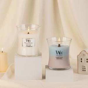 캔들조이 우드윅 미디엄 캔들 2개 세트 선물상자, 파우치