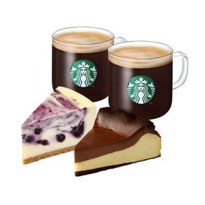 [기프티쇼] 생일 축하합니다 카페 아메리카노T 2잔 + 블루베리마블치즈케이크 + 바스크초코치즈케이크