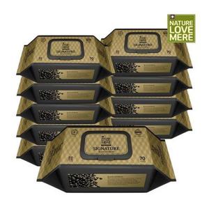 [보리보리]네이쳐러브메레 시그니처 검은콩 캡형 물티슈 70매x10팩